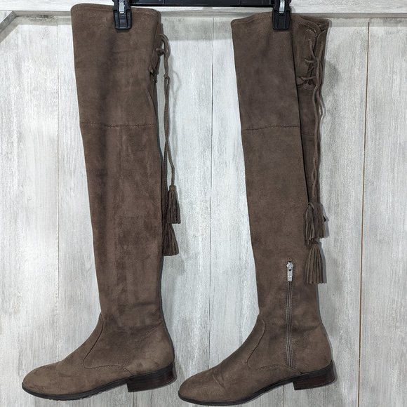 Marc Fisher Shoes - LIKE NEW Marc Fisher Olympia Suede Over the Knee Boots Size 8.5